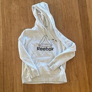 Reebok Light Gray Hoodie with Logo